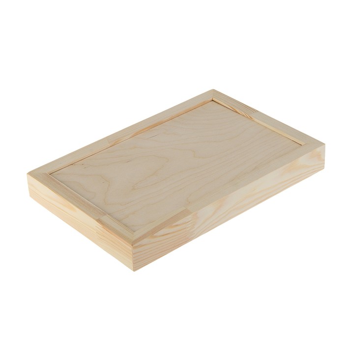 Планшет деревянный, с врезанной фанерой, 20 х 30 х 3,5 см, глубина 0.5 см, сосна