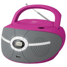 Аудиомагнитола BBK BX195U, 2 Вт, CD, CDRW, MP3, FM(dig), USB, розовая 2604495