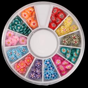 Фимо-дизайн для ногтей «Цветы», цвет разноцветный