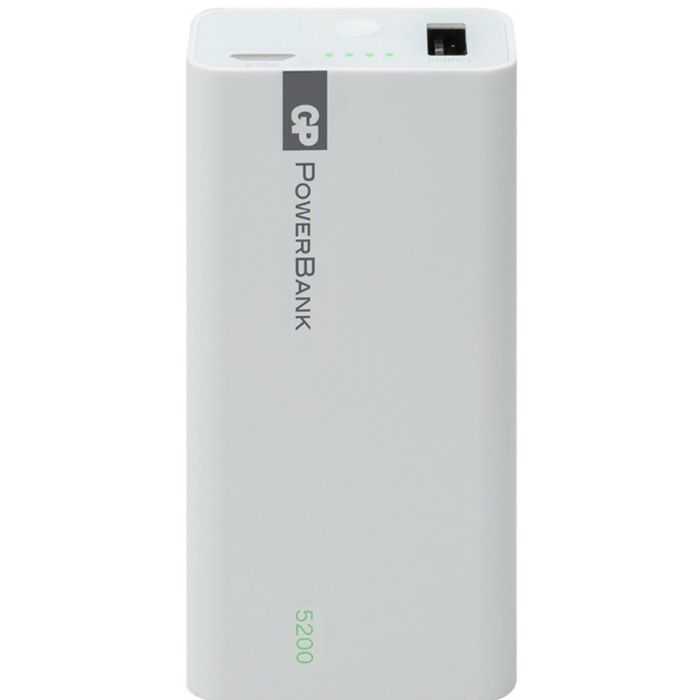 Внешний аккумулятор GP GP1C05AWE, 5200 mAh, время заряда 8 часов, белый