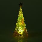 Игрушка световая "Ёлочка со звездой" 13,5 см, 1 LED, RGB, ЖЁЛТАЯ УЦЕНКА