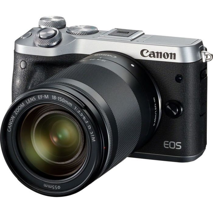 Фотоаппарат Canon EOS M6, 24.2 Mpix, 3&quot;, 1080 p, WiFi, 15-45, черный/серебристый