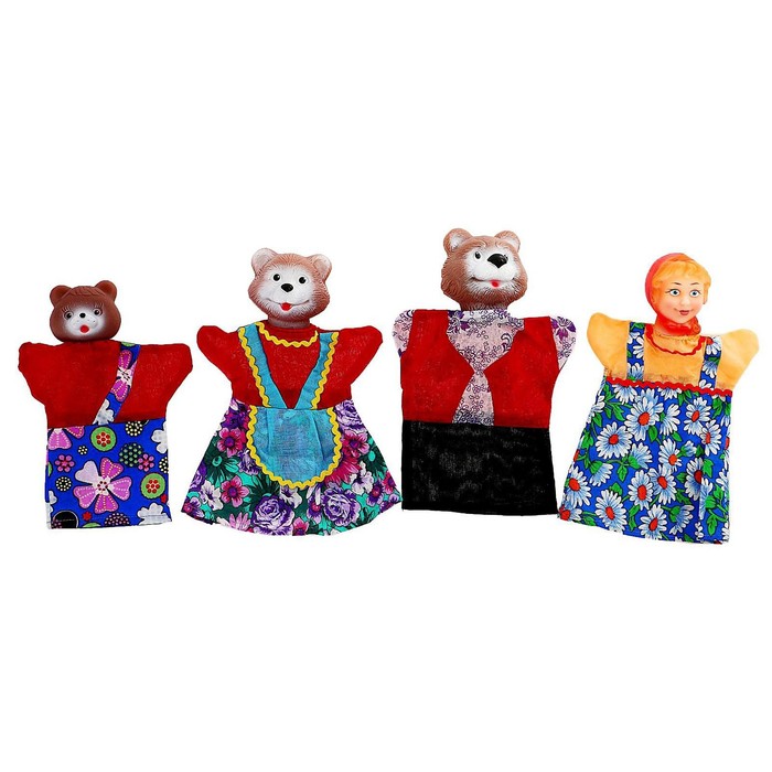 Puppet Theater Fairy Tale Three Bears Try Vedmedi 4 characters
