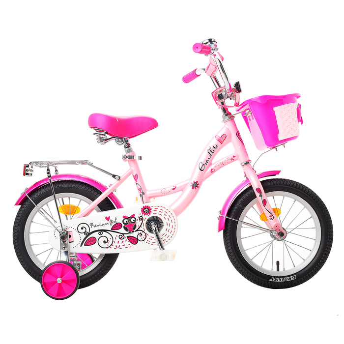 Велосипед 14&quot; Graffiti Premium Girl RUS, цвет розовый