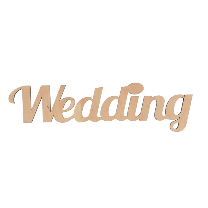 Декоративное слово &quot;Wedding&quot; 42х10 см