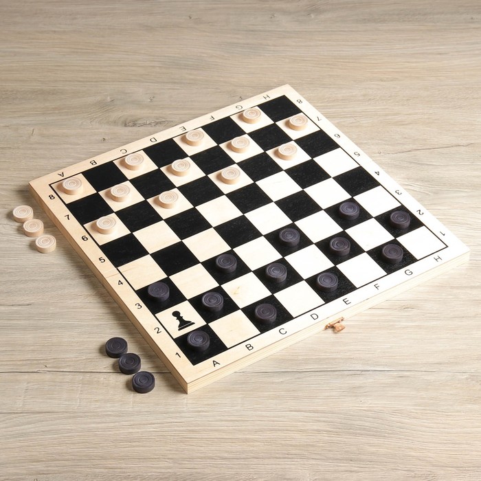 Настольная игра 2 в 1 "Классическая": нарды, шашки, доска 40 х 40 см