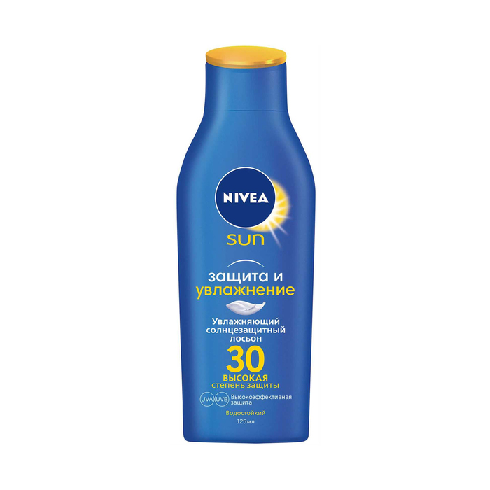 Лосьон солнцезащитный Nivea Защита и увлажнение SPF 30, 125 мл