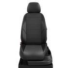 Seat covers for Hyundai I30 1 from 2007-2012, 40/60, jacquard, faux leather, black, square