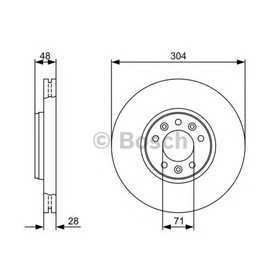 Диск тормозной  Bosch 0986479380 3237672