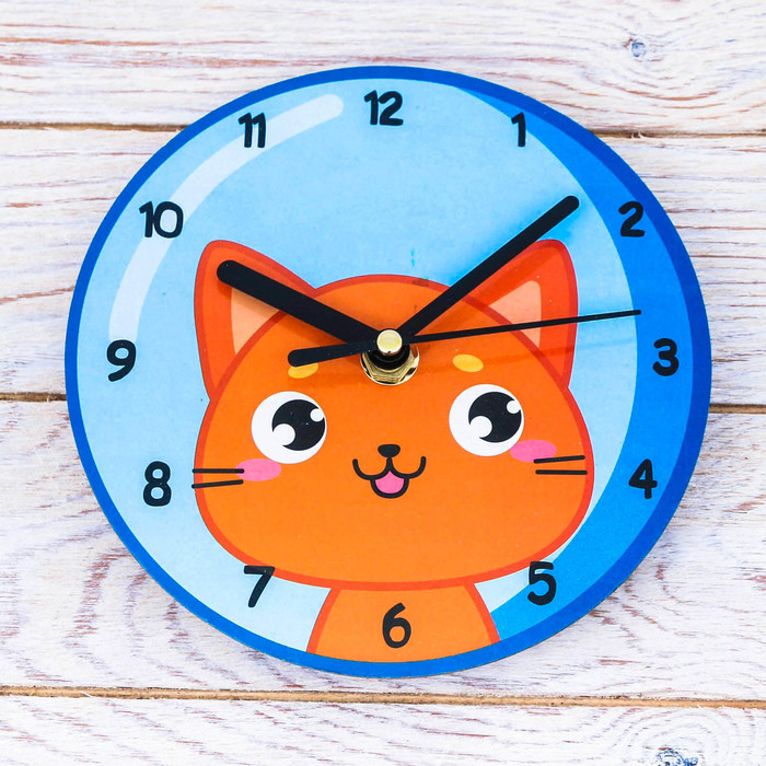 Часы настенные кот