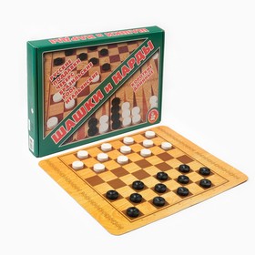 Настольная игра 2 в 1 ′Нарды/шашки′, большие, фишки - пластик в Донецке