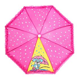 Umbrella child fur R-25 cm 8-spoke P/e with ruffles "Lucky" MIX