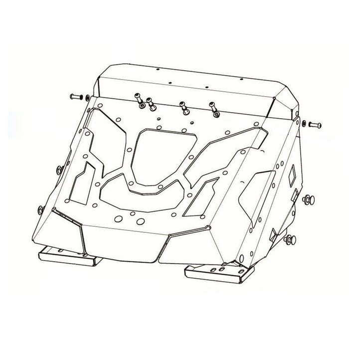 Вынос радиатора (с шноркелем) Rival для CF Moto X5 H.O. 2015-/500 A/2A 2011-, 444.6870.1