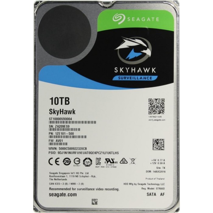 Жесткий диск Seagate SkyHawkAI 10Tb (ST10000VE0004) SATA-III