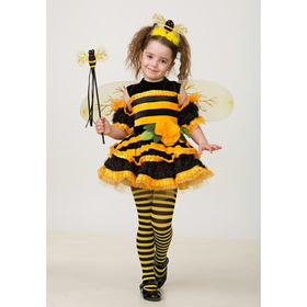 Карнавальный костюм «Пчёлка», велюр, размер 36, рост 140 см