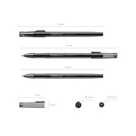 Ручка гелевая ErichKrause Gelica, чернила чёрные, узел 0.5 мм, длина линии письма 500 метров - фото 8475022
