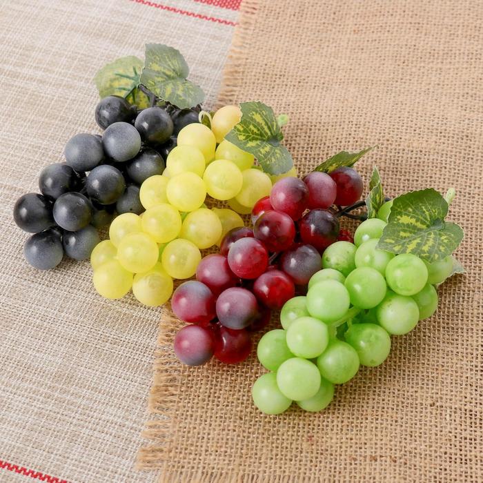 виноград 24 ягоды 12 см матовый микс - фото 1351903