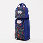 Чемодан малый 20" с сумкой, отдел на молнии, наружный карман, с расширением, цвет синий - фото 5434774