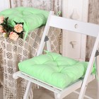 Набор подушек для стула 35х35 см 2шт, цвет салатовый, бязь, холлофайбер - фото 7646195
