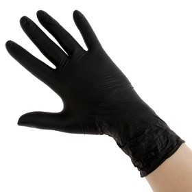 Benovy M texture nitrile gloves, black, 3.5 g, 50 pairs / 100 pcs. 