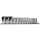 Головки торцевые Ombra 910714, глубокие, 1/4"DR, 3/8”DR, 1/2"DR, набор 14 предметов 1943695 - фото 79218