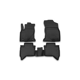 Коврики в салон TOYOTA Hilux, 08/2015-2016, 4 шт. (полиуретан) 1951355