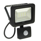 Прожектор светодиодный SMD-01,10W,IP66,800Lm,6500К,85-220V.с датчиком движения БЕЛЫЙ Уценка