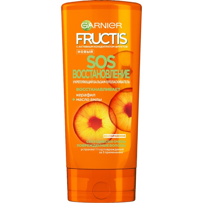 Бальзам Fructis SOS Восстановление, для секущихся и поврежденных волос, 387 мл