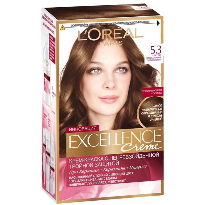 L'oreal paris краска для волос excellence оттенок 5 светло-каштановый