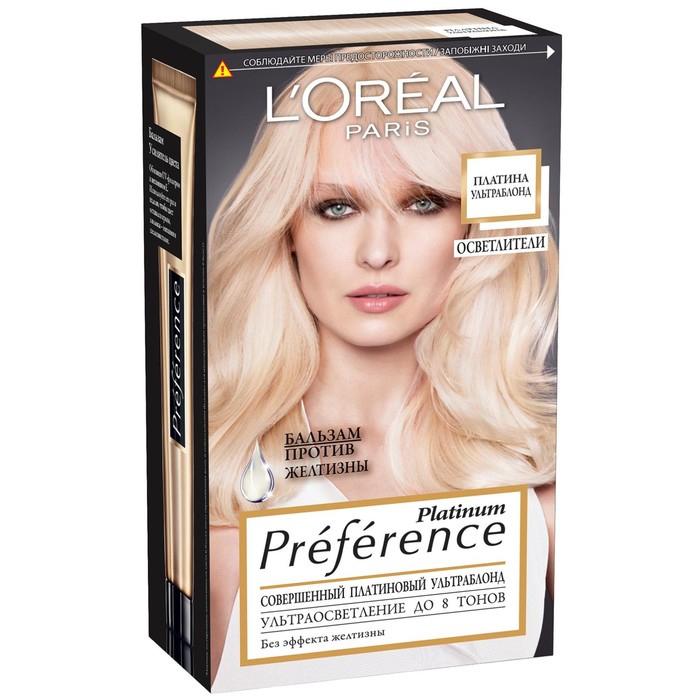 Стойкая краска для волос L'Oreal &quot;Preference, Платина Ультраблонд&quot;, 8 тонов осветления