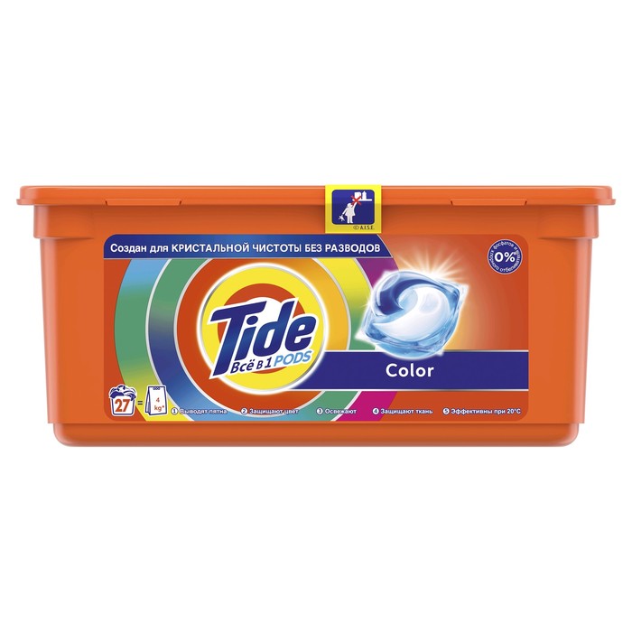 Гель для стирки в капсулах Tide Color, 27х24,8 г