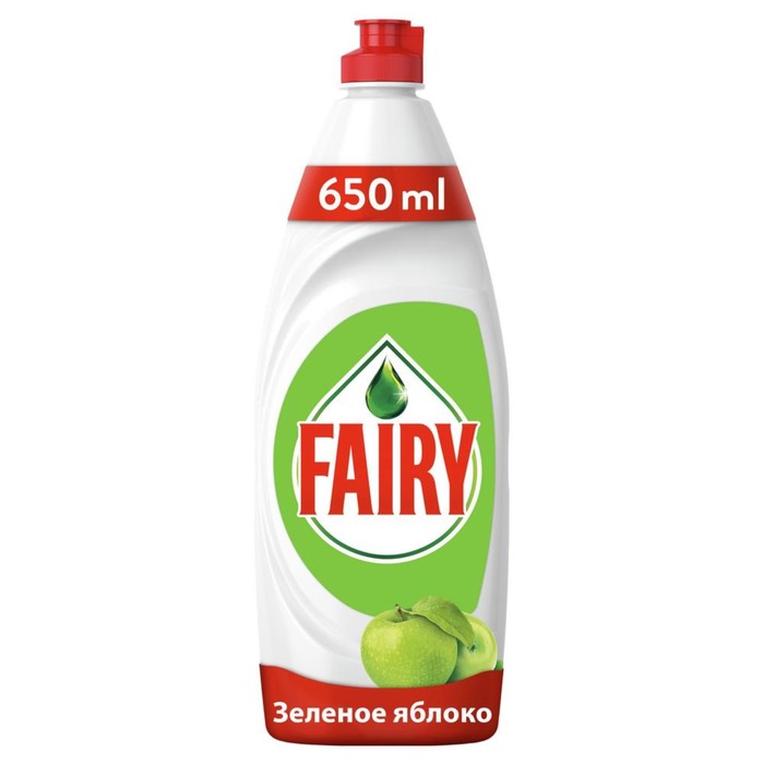 Средство для мытья посуды Fairy - зеленое яблоко, 650 мл