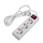 Extension Luazon, triple, 1.8 m, 1300 W, with on/off button, with ground, 220V Extension Luazon, triple, 1.8 m, 1300 W, with on/off button, with ground, 220V