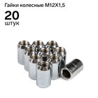 Гайка 12х1,5 мм, высота 32, под шестигранник, хром, набор 20 шт Гайка 12х1,5 мм, высота 32, под шестигранник, хром, набор 20 шт