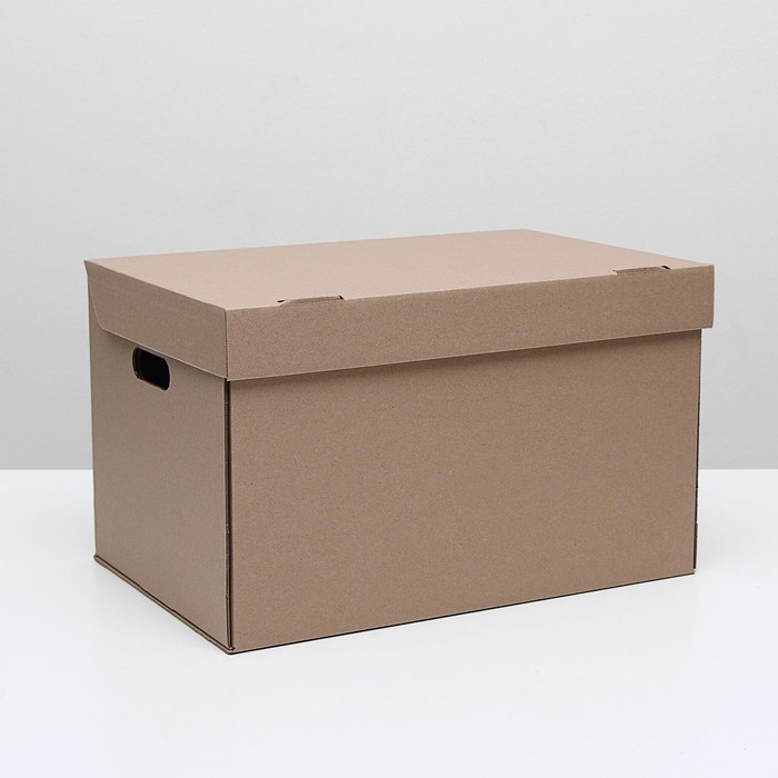Коробка для хранения, бурая, 48 х 32,5 х 29,5 см,