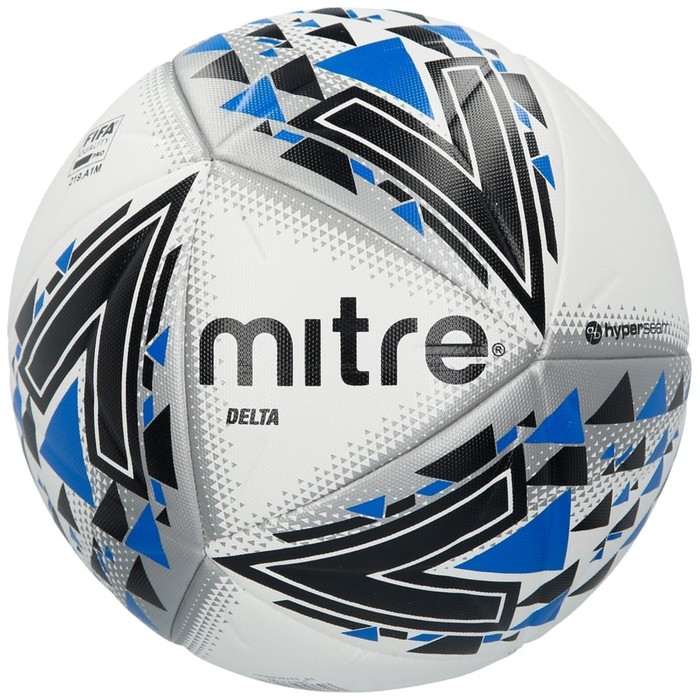 Мяч футбольный MITRE DELTA FIFA PRO HYPERSEAM L14P 5 белый/черный/синий