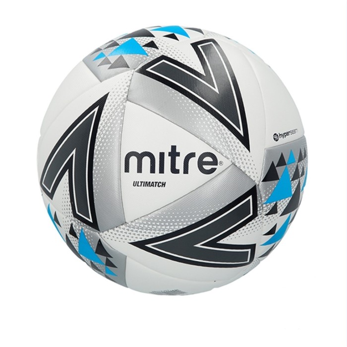 Мяч футбольный MITRE ULTIMATCH HYPERSEAM L20P 4 белый/серый/синий