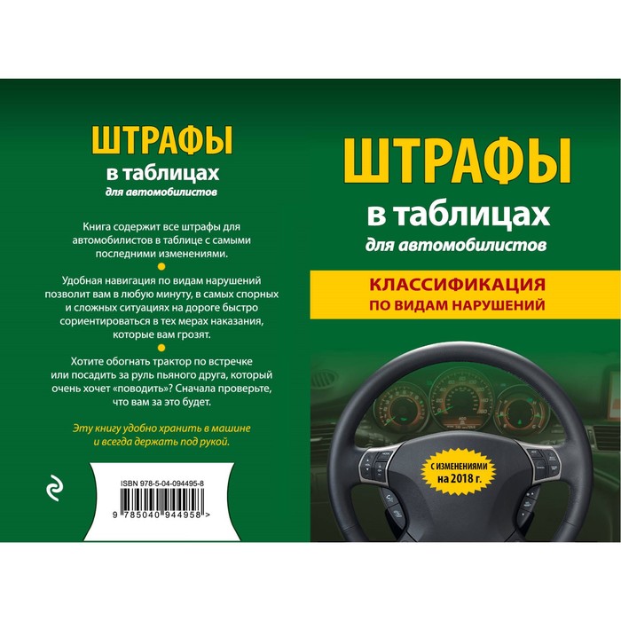 Штрафы в таблицах для автомобилистов с изм. и доп. на 2018 год (класс по видам нарушений)