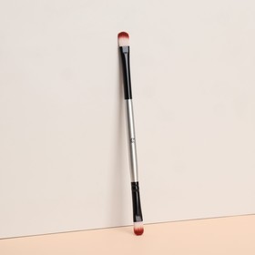 Makeup brush versatile, double-sided, 15.5 cm, color black/silver
