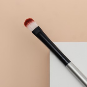 Makeup brush versatile, double-sided, 15.5 cm, color black/silver