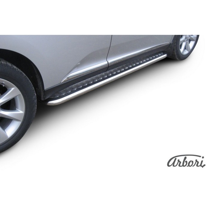 Защита штатных порогов Arbori d57 с листом LEXUS RX-350 2009-2012