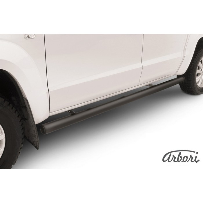 Защита штатных порогов Arbori d76 труба черная VOLKSWAGEN AMAROK 2013-