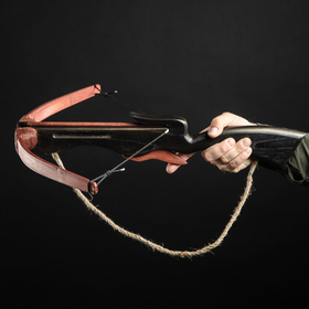 Сувенирное деревянное оружие "Арбалет", взрослый, чёрный, массив ясеня, 64 см