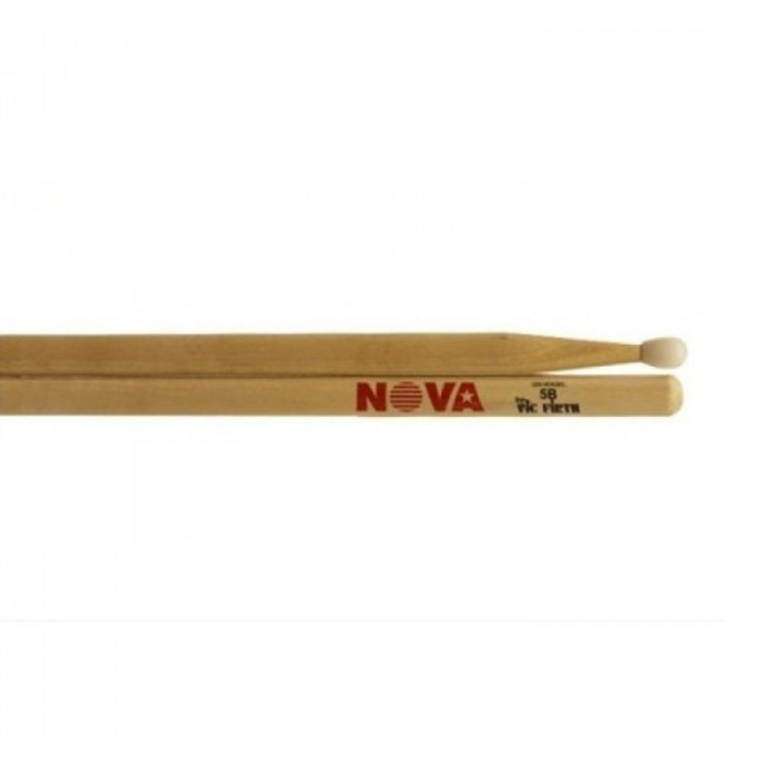 Барабанные палочки VIC FIRTH N5BN тип 5B с нейлоновым наконечником, орех