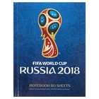 Бизнес-блокнот А6, 80 листов «ЧМ по футболу 2018. Эмблема», твёрдая обложка, синий Бизнес-блокнот А6, 80 листов «ЧМ по футболу 2018. Эмблема», твёрдая обложка, синий