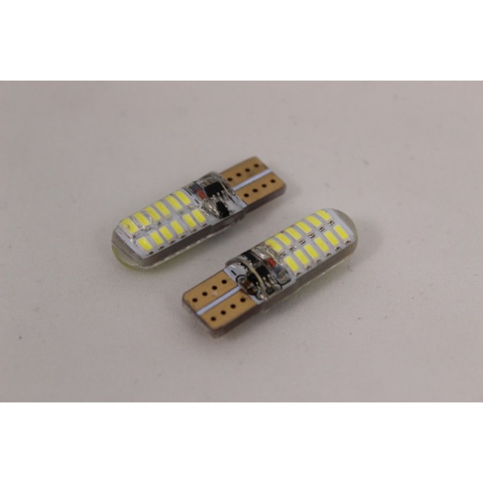 Светодиодная лампа KS-auto, T10, 12 В, 24 SMD 3014, белая