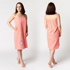 Килт жен КЖ-2019, 80х150+-2 персик, вышивка Хрюшка, махра 300г/м хл100% Килт жен КЖ-2019, 80х150+-2 персик, вышивка Хрюшка, махра 300г/м хл100%