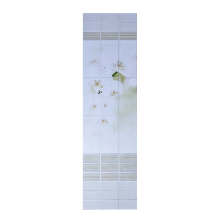 Панель ПВХ "Новита Light" Белая орхидея (Узор) 2,7х0,25 м - фото 4184118