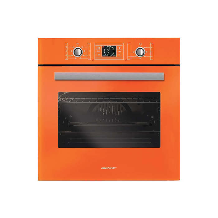 Духовой шкаф Rainford RBO-5658 PB Orange, 66 л, 8 режимов, оранжевый