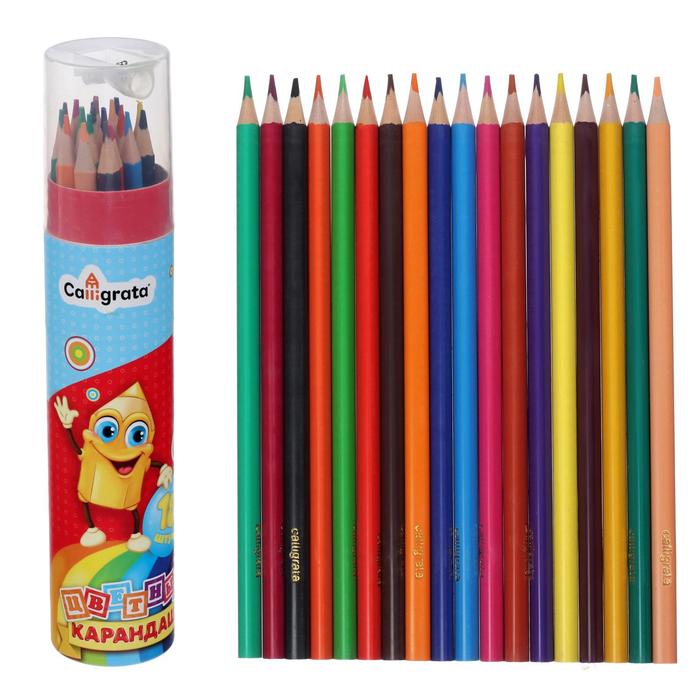Купили 18 карандашей. Карандаши 18 цветов. Детские карандаши в тубусе. Карандаши 18 цветов Calligrata. Art spare 18 карандаши.